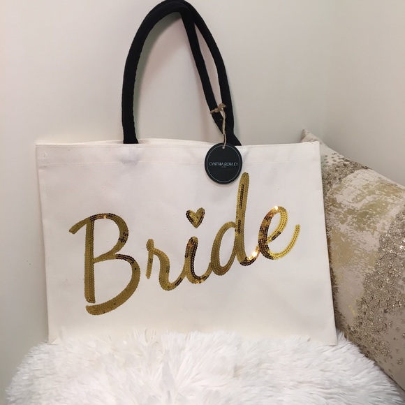 Cynthia Rowley Bride Tote with Gold Sequins - Picture 7 of 8